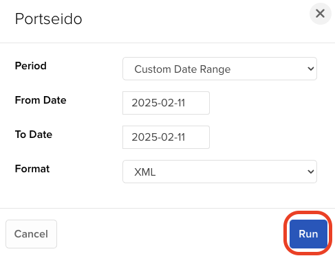 Running the Portseido Activity Flex Query in IBKR with the format set to XML